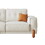 Couches for Living Room, Modern Teddy Fabric Upholstered Sofa Tufted Couch with Square Arm and 4 Solid Wood Legs 2 Pillows Decor for Living Room, Office, Apartment W2656P171901