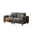 Loveseat Sofa with Deep Seat, Modern Chenille Love Seat Couch for Living Room Upholstered 2-Seater Small Couch for Bedroom, Apartment W2656S00004