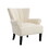 Modern Accent Living Room Chairs,Polyester Armchair Club Chair with channel back, Accent chair for Living room, Bedroom Reading room, soft fabric, wooden Leg, Beige W2671P196302