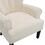 Modern Accent Living Room Chairs,Polyester Armchair Club Chair with channel back, Accent chair for Living room, Bedroom Reading room, soft fabric, wooden Leg, Beige W2671P196302