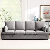 Modern Modular Sofa, 4 Seat Chenile sectional Couch Set with 2 pilows lncluded, freely CombinableIndoor Funiture for Living Room,Apartment, Office, 3 Colors W2674S00009