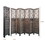 6 Panel Room Dividers, 6FT Carved Wood Room Divider Partition Room Dividers Wall Wooden Carved Folding Privacy Screens Foldable Panel Wall Divider for Office Restaurant, Rustic Brown W2701P189920