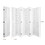 6 Panel Room Divider, 5.6ft Pegboard Display Wooden Room Divider Folding Privacy Screen Room Divider Freestanding Peg Board Display for Trade Show Craft Show Home Wall Organizer,Elegant White