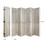 6 Panel Room Divider, 5.6ft Pegboard Display Wooden Room Divider Folding Privacy Screen Room Divider Freestanding Peg Board Display for Trade Show Craft Show Home Wall Organizer, Natural Wood