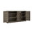 Slate Gray Faux Rattan Sideboard with Barn Doors Rustic Sideboard, Living Room, Entryway, Bedroom, Dining Room 4-Door Storage Cabinet W2702P184395