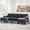 U-Shaped Couch with Oversized Seat,6-Seat Sofa Bed with Double Chaise,Comfortable and spacious indoor furniture for Living Room,Apartment W2705S00004