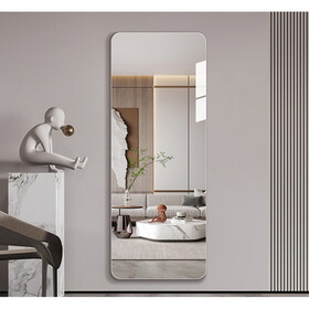 60"x 15" inch Full Body round corner mirror for Living Room Bedroom Cloakroom Wall hanging with hanging hole High quality 5mm silver mirror Explosion-proof glass W2709P179090
