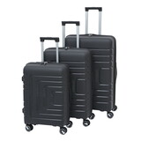 Hardshell Suitcase Spinner Wheels PP Luggage Sets Lightweight Durable Suitcase with TSA Lock,3-Piece Set (21/25/29)Dark Gray2305 W2710P186148