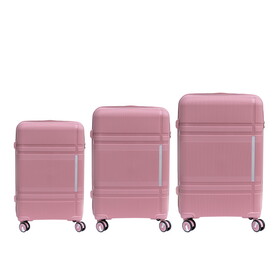 3 Piece Luggage Sets PP Lightweight Suitcase with Two Hooks, Spinner Wheels, (20/24/28) 2307 W2710P186720