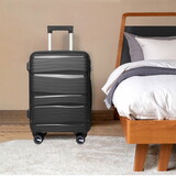 Hardshell Suitcase Spinner Wheels PP Luggage Sets Lightweight Durable Suitcase with TSA Lock,3-Piece Set (20/24/28)Dark Gray2302 W2710P190700