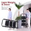 Four step ladder, lightweight folding four step stool, wide anti slip pedal and safety handle, sturdy steel ladder, multi-purpose step ladder, suitable for home, kitchen, and office elevators