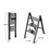 3 Step Ladder Aluminum Light Folding Step Bench Wide Non slip Pedal 300 lb Capacity Home Office Portable Ladder black W2717P187986