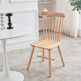 4pieces of dining chair, natural, rubber wood material, dining chair, solid wood chair, solid wood dining table chair, living room chair, simple and natural W2720P193102