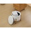 Modern Round Storage Ottoman, Ottoman Foot Stools with Metal Base, Ottoman Footstool with Removable Lid Storage Ottoman for Living Room, Bedroom, Makeup Room (White) W2725P209385