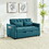 modern velvet loveseat sofa couch pull out bed,3 in one convertible for living room sofa bed,blue W2727P188370