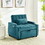 modern velvet armchair sofa couch pull out bed,3 in one convertible for living room sofa bed,blue W2727P188620