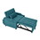 modern velvet armchair sofa couch pull out bed,3 in one convertible for living room sofa bed,blue W2727P188620