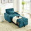 modern velvet armchair sofa couch pull out bed,3 in one convertible for living room sofa bed,blue W2727P188620