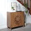 Rustic Hand-Carved Wooden 2-Door Cabinet - Boho Accent Storage Cabinet with Floral Design, Solid Wood Sideboard for Living Room, Entryway, or Bedroom W2729P239174