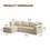 Sectional Couch Covers L Shape Sofa Covers, 2 pcs Anti-Slip Sofa for 3 + 3 Seaters Chaise Cushion Couch with Pillowcases, Living Room foam sofa free installation W2733P183869