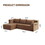 Modular Sectional Couch, Modern L-Shape Sectional Sofa with Chaise Lounge, Comfy Snow Velet Fabric Corner Sofa Couch, Upholstered Couch for Living Room, Bedroom, Apartment W2733P183871