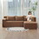 L-Shape Sectional Sofa, Modular Sectional Living Room Sofa Set, Minimalist Style Couch, Upholstered Snow Velvet Sleeper Sofa with pillows for Living Room, Salon, 2 PC Free Combination W2733P185122