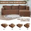 L-Shape Sectional Sofa, Modular Sectional Living Room Sofa Set, Minimalist Style Couch, Upholstered Snow Velvet Sleeper Sofa with pillows for Living Room, Salon, 2 PC Free Combination W2733P185122