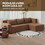 L-Shape Sectional Sofa, Modular Sectional Living Room Sofa Set, Minimalist Style Couch, Upholstered Snow Velvet Sleeper Sofa with pillows for Living Room, Salon, 2 PC Free Combination W2733P185122