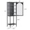 Metal Glass Door Display Storage Cabinet - 5-Tier Cube Bookshelf Storage Cabinet with 3 Adjustable Shelves for kitchen, dining room, living room, bathroom, home office,Black W2735P186327