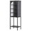 Metal Glass Door Display Storage Cabinet - 5-Tier Cube Bookshelf Storage Cabinet with 3 Adjustable Shelves for kitchen, dining room, living room, bathroom, home office,Black W2735P186327