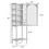 Metal Glass Door Display Storage Cabinet - 5-Tier Cube Bookshelf Storage Cabinet with 3 Adjustable Shelves for kitchen, dining room, living room, bathroom, home office,White W2735P186328