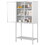 59"H Metal Storage Cabinet, Display Storage Cabinet with Glass Doors and 2 adjustable Shelves, Tall Bookcase Modern Bookshelf Cabinet for Home Office, Living Room, Pantry W2735P186331