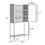 59"H Metal Storage Cabinet, Display Storage Cabinet with Glass Doors and 2 adjustable Shelves, Tall Bookcase Modern Bookshelf Cabinet for Home Office, Living Room, Pantry W2735P186331