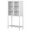 59"H Metal Storage Cabinet, Display Storage Cabinet with Glass Doors and 2 adjustable Shelves, Tall Bookcase Modern Bookshelf Cabinet for Home Office, Living Room, Pantry W2735P186331