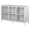 Modern Sideboard Buffet Cabinet with Storage Premium Steel Storage Cabinet,Adjustable Feet,Glass Doors,Large Capacity Organizer W2735P186333