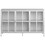 Modern Sideboard Buffet Cabinet with Storage Premium Steel Storage Cabinet,Adjustable Feet,Glass Doors,Large Capacity Organizer W2735P186333