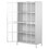 Premium Metal Storage Cabinet with Tempered Glass Doors, Adjustable Shelves, Anti-Tipping Device, Magnetic Silent Closure, and Adjustable Feet for Home and Office Use W2735P186335