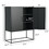 Modern Steel Storage Cabinet with Adjustable Shelves, Free Standing Accent Cabinet with Magnetic Doors, Heavy Duty Buffet Sideboard for Bedroom, Kitchen, and Home Office, Anti-Tip Design Easy assemble