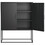 Modern Steel Storage Cabinet with Adjustable Shelves, Free Standing Accent Cabinet with Magnetic Doors, Heavy Duty Buffet Sideboard for Bedroom, Kitchen, and Home Office, Anti-Tip Design Easy assemble