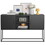 Contemporary sideboard buffet with ample storage space - Adjustable feet, anti-tilt device, elegant handle, silent magnetic closure and eco-friendly finish for kitchen, dining and living room.