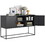 Contemporary sideboard buffet with ample storage space - Adjustable feet, anti-tilt device, elegant handle, silent magnetic closure and eco-friendly finish for kitchen, dining and living room.