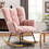 W2740P186702 Pink+Fabric+Metal+Light Brown+Bedroom