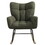 Teddy Fabric Rocking Chair, Upholstered Rocker Armchair with High Backrest, Modern Rocking Accent Chair for Nursery, Living Room, Bedroom, Olive Green W2740P186704