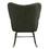 Teddy Fabric Rocking Chair, Upholstered Rocker Armchair with High Backrest, Modern Rocking Accent Chair for Nursery, Living Room, Bedroom, Olive Green W2740P186704