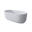 51" Freestanding Bathtub Resin Stone Soaking Bathtub Solid Surface Modern Tubs with Overflow and Pop-up Drain in White W2753P191225