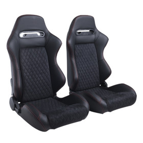 Racing Seat Pvc With Suade Material Double Slider 2Pcs W27603219