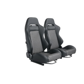 Racing Seat Pvc With Suade Material Double Slider 2Pcs W27641745