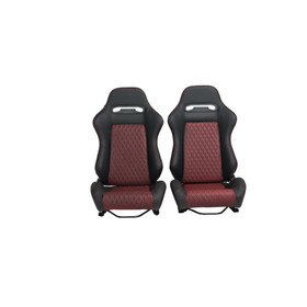 Racing Seat Pvc With Suade Material Double Slider 2Pcs W27641746