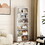 Bookshelf, 23.6 inches Wide, 6-Tier Open Bookcase with Adjustable Storage Shelves, Floor Standing Unit, Cloud White W2781P192010