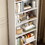 Bookshelf, 23.6 inches Wide, 6-Tier Open Bookcase with Adjustable Storage Shelves, Floor Standing Unit, Cloud White W2781P192010